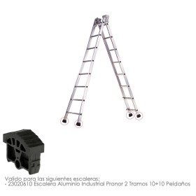 Contera Para Escalera Pronor 2 Tramos Con 10+10 Peldaños ( Perfil 66 mm. )