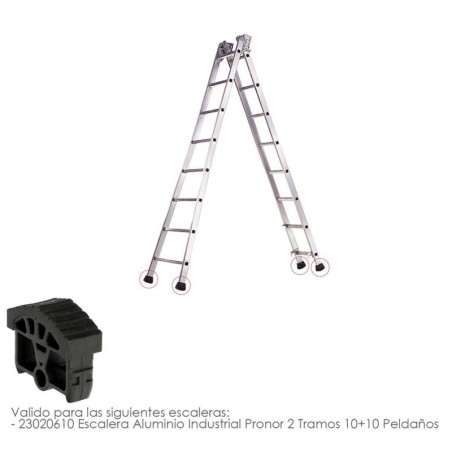 Contera Para Escalera Pronor 2 Tramos Con 10+10 Peldaños ( Perfil 66 mm. )