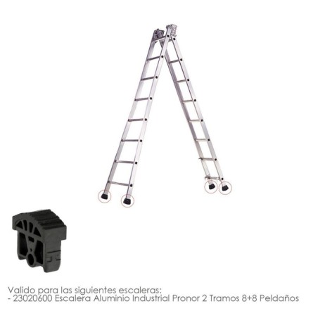 Contera Para Escalera Pronor 2 Tramos Con 8+8 Peldaños ( Perfil 55 mm. )