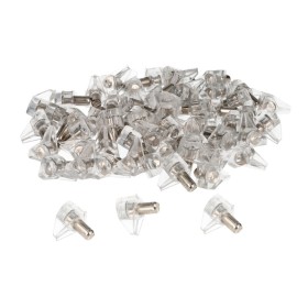 Soporte de Plástico Con Anclaje Metálico 5 Diámetro mm. Para estanterías / estantes (Caja 100 Unidades)