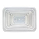 Juego Recipientes Cierres Herméticos Plástico Rectangulares (6 Piezas)