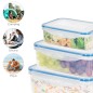 Juego Recipientes Cierres Herméticos Plástico Rectangulares (6 Piezas) Juego Recipientes Cierres Herméticos Plástico Rectangulares (6 Piezas)