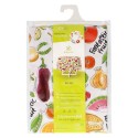 Mantel Hule Redondo Frutas Fantasía Impermeable Anti manchas PVC Diámetro 140 cm. Uso Interior y Exterior