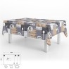 Mantel Hule Rectangular Cuisin Impermeable Anti manchas PVC 140 x 250 cm. Recortable Uso Interior y Exterior