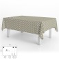 Mantel Hule Rectangular Topos Beige Impermeable Anti manchas PVC 140x250 cm. Recortable Uso Interior y Exterior Mantel Hule Rectangular Topos Beige Impermeable Anti manchas PVC 140x250 cm. Recortable Uso Interior y Exterior