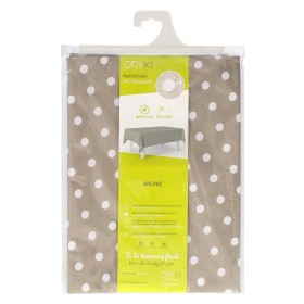 Mantel Hule Rectangular Topos Beige Impermeable Anti manchas PVC 140x250 cm. Recortable Uso Interior y Exterior