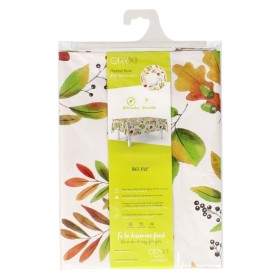 Mantel Hule Rectangular Hojas Otoño Impermeable Anti manchas PVC 140x250 cm. Recortable Uso Interior y Exterior