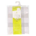 Mantel Hule Redondo Cuadros Beige Impermeable Anti manchas PVC Diámetro 140 cm. Uso Interior y Exterior