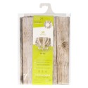 Mantel Hule Redondo Tablones Madera Impermeable Anti manchas PVC Diámetro 140 cm. Uso Interior y Exterior