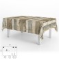 Mantel Hule Rectangular Tablones Madera Impermeable Anti manchas PVC 140 x 250 cm. Recortable Uso Interior y Exterior