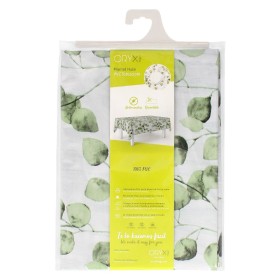 Mantel Hule Rectangular Hojas Verdes Impermeable Anti manchas PVC 140x250 cm. Recortable Uso Interior y Exterior