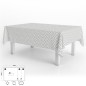 Mantel Hule Rectangular Rombos Grises Impermeable Anti manchas PVC 140x250 cm. Recortable Uso Interior y Exterior Mantel Hule Rectangular Rombos Grises Impermeable Anti manchas PVC 140x250 cm. Recortable Uso Interior y Exterior