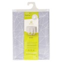 Mantel Hule Geométrico Gris Impermeable Anti manchas PVC Diámetro 140 cm. Uso Interior y Exterior