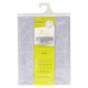 Mantel Hule Rectangular Geométrico Gris Impermeable Anti manchas PVC 140x250 cm. Recortable Uso Interior y Exterior