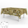 Mantel Hule Rectangular Tablones Vino Impermeable Anti manchas PVC 140x250 cm. Recortable Uso Interior y Exterior