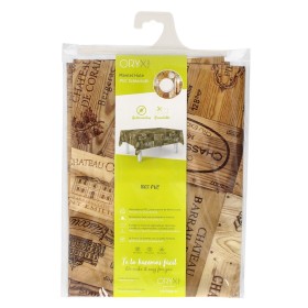Mantel Hule Rectangular Tablones Vino Impermeable Anti manchas PVC 140x250 cm. Recortable Uso Interior y Exterior