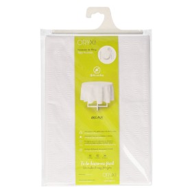 Mantel Hule Muletón Redondo Blanco Impermeable Anti manchas PVC Diámetro 140 cm. Uso Interior y Exterior