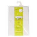Mantel Hule Muletón Rectangular Blanco Impermeable Anti manchas PVC 140x250 cm. Recortable Uso Interior y Exterior