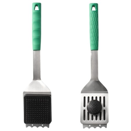 Espátula Con Cepillo Rascador Para Barbacoa 41,5 cm.