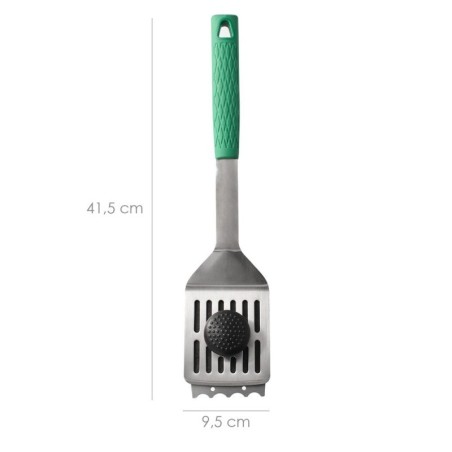 Espátula Con Cepillo Rascador Para Barbacoa 41,5 cm.