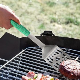 Espátula Con Cepillo Rascador Para Barbacoa 41,5 cm.