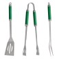 Set Complementos Para Barbacoa 3 Piezas. (Espátula, Pinzas y Tenedor) 34,5 cm.