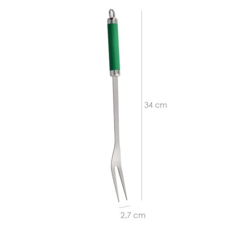 Set Complementos Para Barbacoa 3 Piezas. (Espátula, Pinzas y Tenedor) 34,5 cm.
