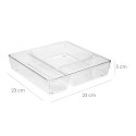 Organizador de Plástico Para Cajones "System nº1" 23x23x5 cm.
