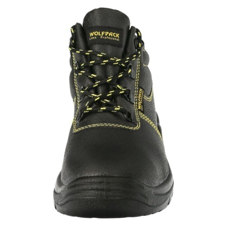 Botas Seguridad S3 Piel Negra WOLFPACK N.º 43 Vestuario Laboral, calzado Seguridad, Botas Trabajo. (Par)