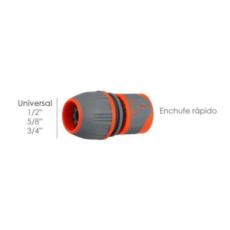 Conector Manguera Plástico Universal 1/2" 5/8" 3/4"