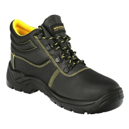Botas Seguridad S3 Piel Negra WOLFPACK N.º 41 Vestuario Laboral, calzado Seguridad, Botas Trabajo. (Par)