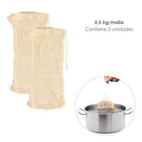 Malla / Bolsa Para Cocción Legumbres Algodón 0,5 Kg Pack De 2 Unidades. Algodón 100% Orgánico