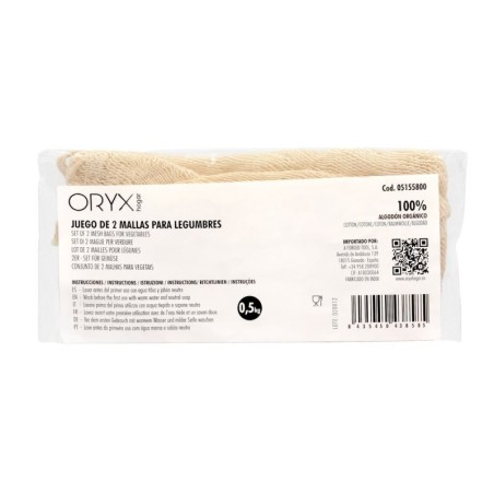 Malla / Bolsa Para Cocción Legumbres Algodón 0,5 Kg Pack De 2 Unidades. Algodón 100% Orgánico