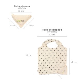 Bolsa Compra Algodón Orgánico 100% Plegable 52x47 cm.