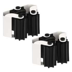 Colgador Adhesivo / Atornillable Para Escobas, Fregonas, Cepillos, Recogedores (Blíster 2 piezas)