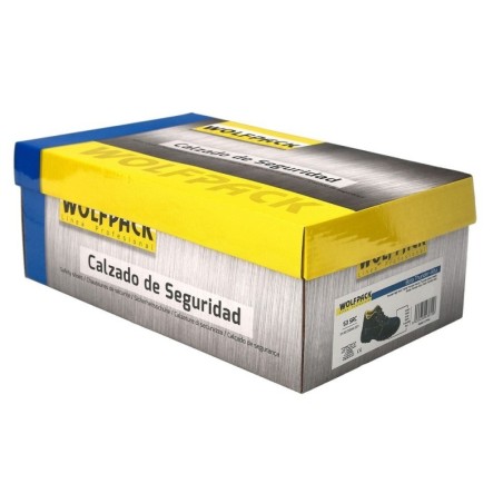 Botas Seguridad S3 Piel Negra WOLFPACK N.º 40 Vestuario Laboral, calzado Seguridad, Botas Trabajo. (Par)