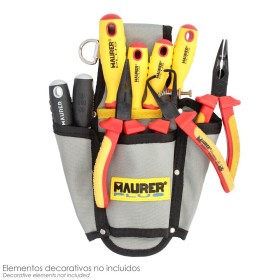 Funda Bolsa Porta Herramientas Para Cinturón Con 4 Bolsillos. Portaherramientas Electricista Multibolsillos Poliéster