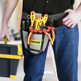 Funda Bolsa Porta Herramientas Para Cinturón Con 4 Bolsillos. Portaherramientas Electricista Multibolsillos Poliéster