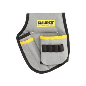Funda Bolsa Porta Herramientas Para Cinturón Con 3 Bolsillos y 4 Elásticos. Portaherramientas Electricista Multibolsillos