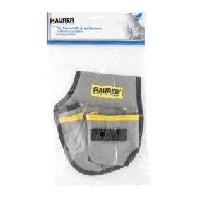 Funda Bolsa Porta Herramientas Para Cinturón Con 3 Bolsillos y 4 Elásticos. Portaherramientas Electricista Multibolsillos