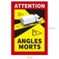 Rotulo / Pegatina Adhesivo Angulo Muerto Camion 25x17 cm. pegatina Angulo Muerto Francia Obligatoria Rotulo / Pegatina Adhesivo Angulo Muerto Camion 25x17 cm. pegatina Angulo Muerto Francia Obligatoria