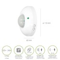 Detector De Movimiento Por Infrarrojos Con Sensor Crepuscular 360º. Ajustable