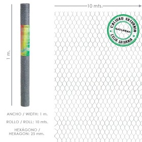 Enrejado Triple Torsión 25 / Ancho 100 cm. Rollo 10 Metros Uso Domestico