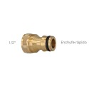 Adaptador Manguera Latón 1/2" Hembra, Adaptador Grifo, Conector Grifo A Conector Rápido