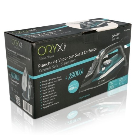 Plancha De Vapor Profesional 2.800 Watt. Vapor Constante y Golpe de Vapor, Suela Cerámica, Vapor Vertical, Sistema Anti cal,