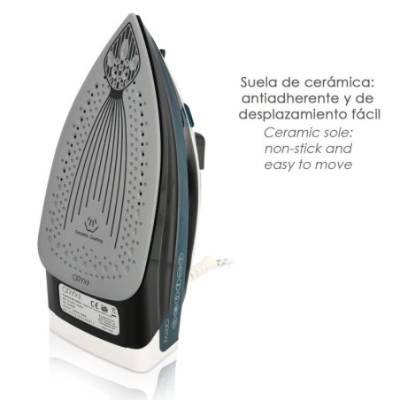 Plancha De Vapor Profesional 2.400 Watt. Vapor Constante y Golpe de Vapor, Suela Cerámica, Vapor Vertical, Sistema Anti cal,