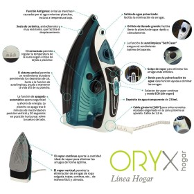 Plancha De Vapor Profesional 2.400 Watt. Vapor Constante y Golpe de Vapor, Suela Cerámica, Vapor Vertical, Sistema Anti cal,