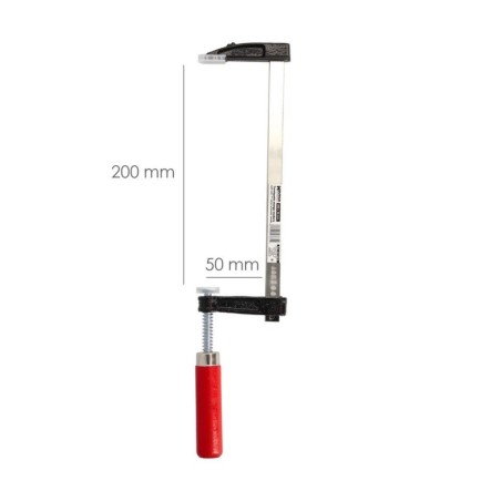 Sargento / Torniquete Mango Madera 200x 50 mm. Clips Para Madera, Sargento Carpintería, Abrazaderas Carpintería, Prensa Madera.