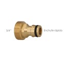 Adaptador Manguera Latón 3/4" macho
