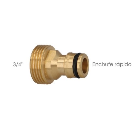 Adaptador Manguera Latón 3/4" macho